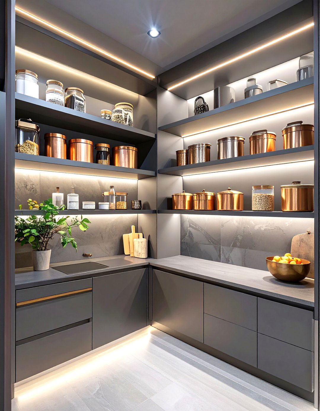 The Dark and Moody Pantry - 30 corner pantry ideas
