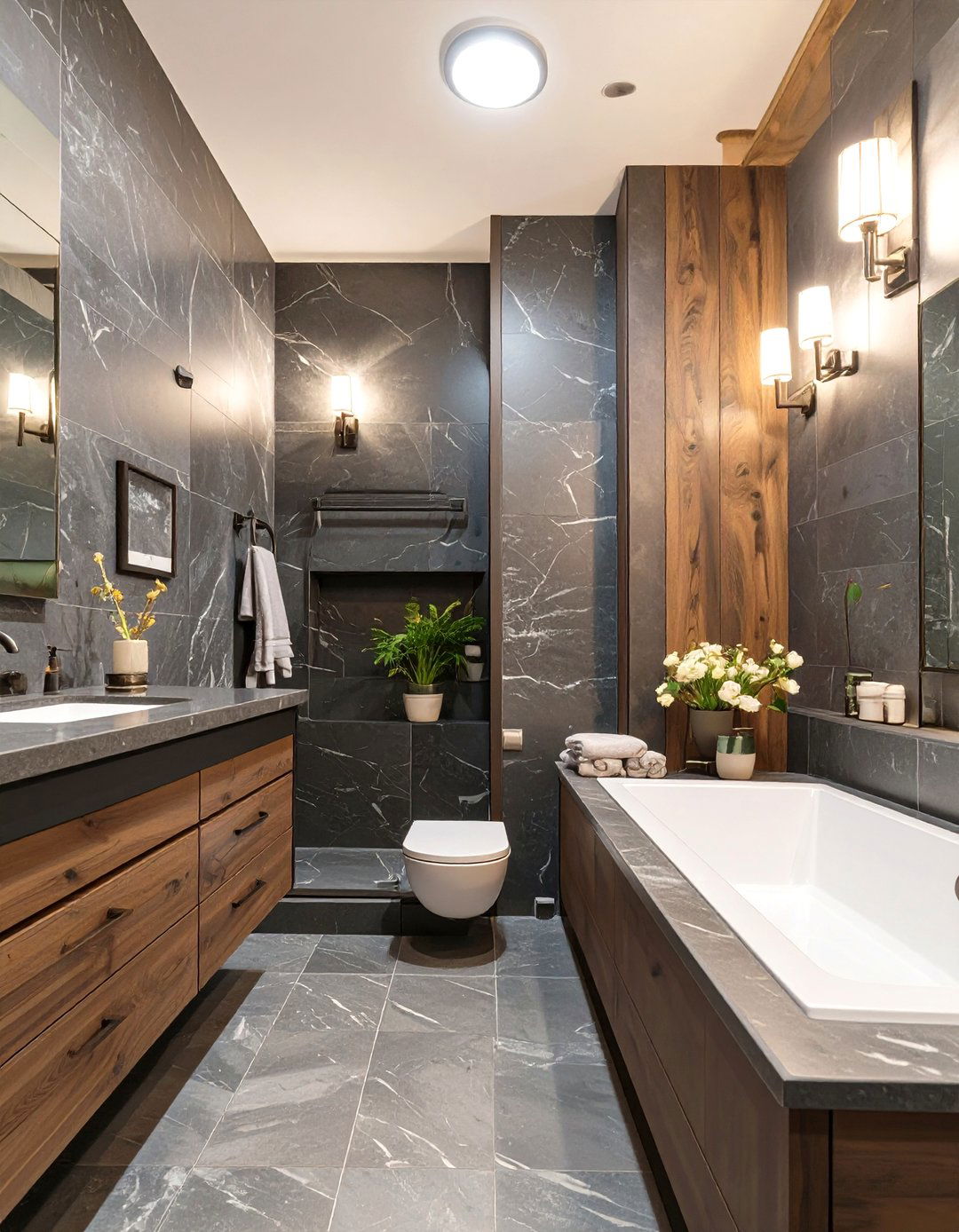 The Dark and Moody Spa Bathroom - 30 ai spa bathroom design ideas