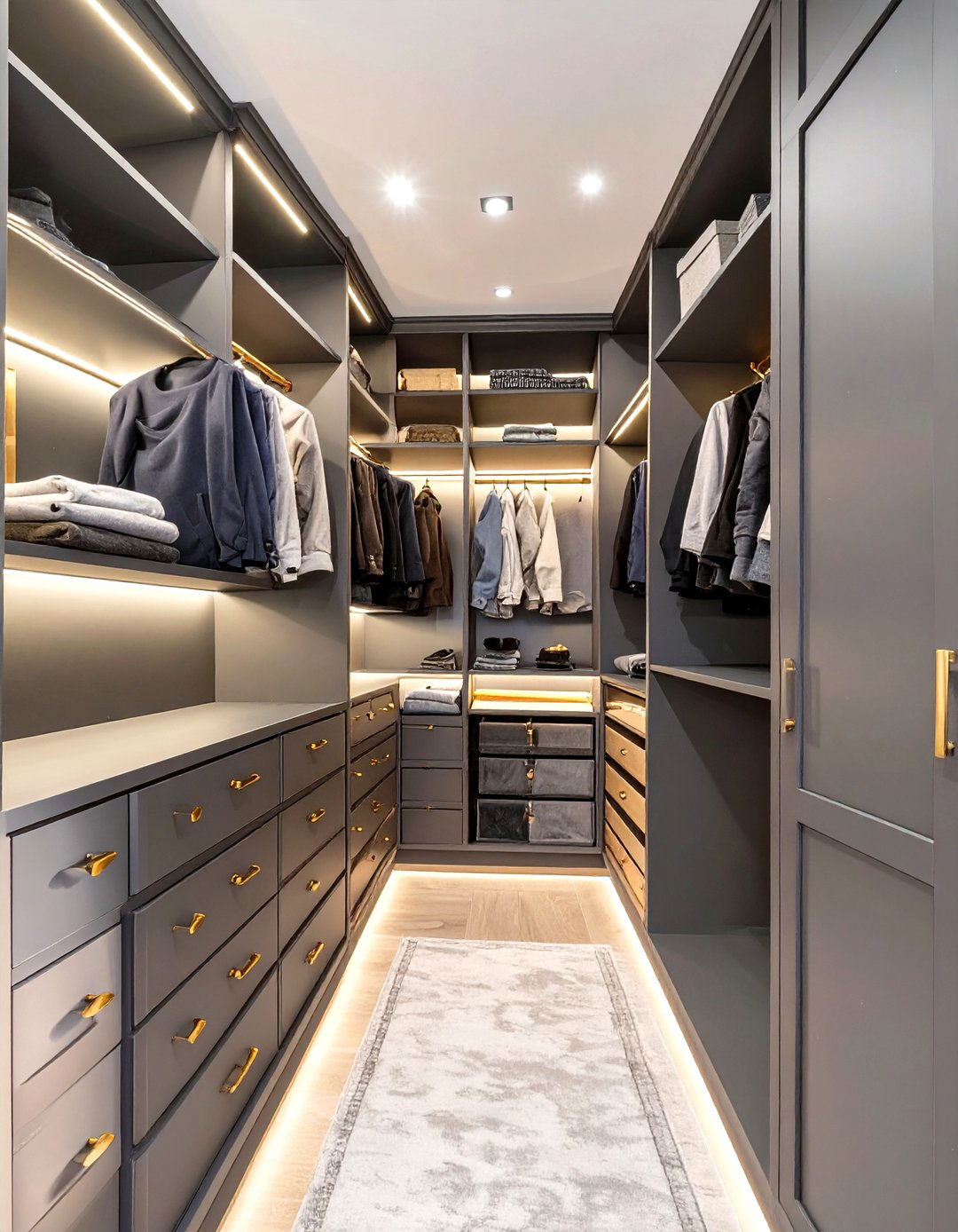 The Dark and Moody Walk In - 30 open closet ideas