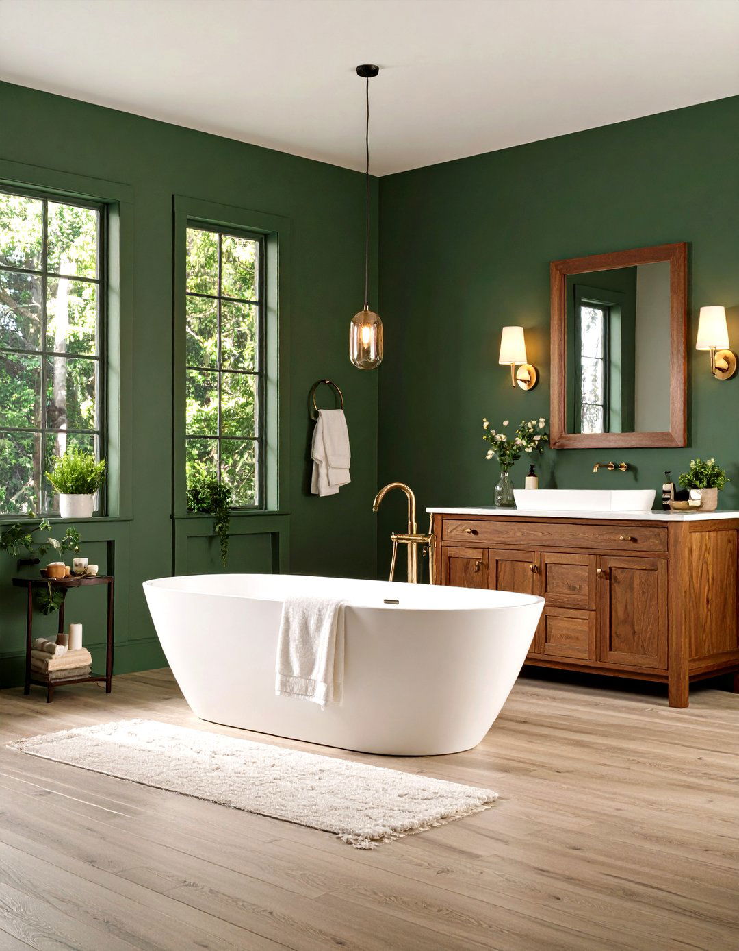 The Dark and Moody Woodlands Bathroom - 30 earthy bathroom ideas