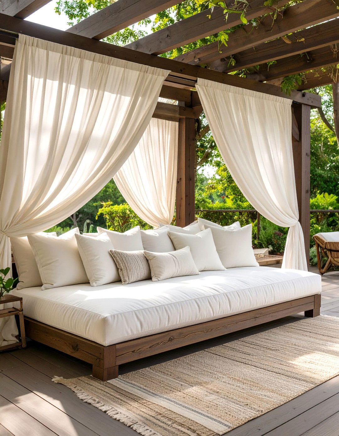 The Daybed Lounging Deck Layout - 30 deck furniture layout ideas