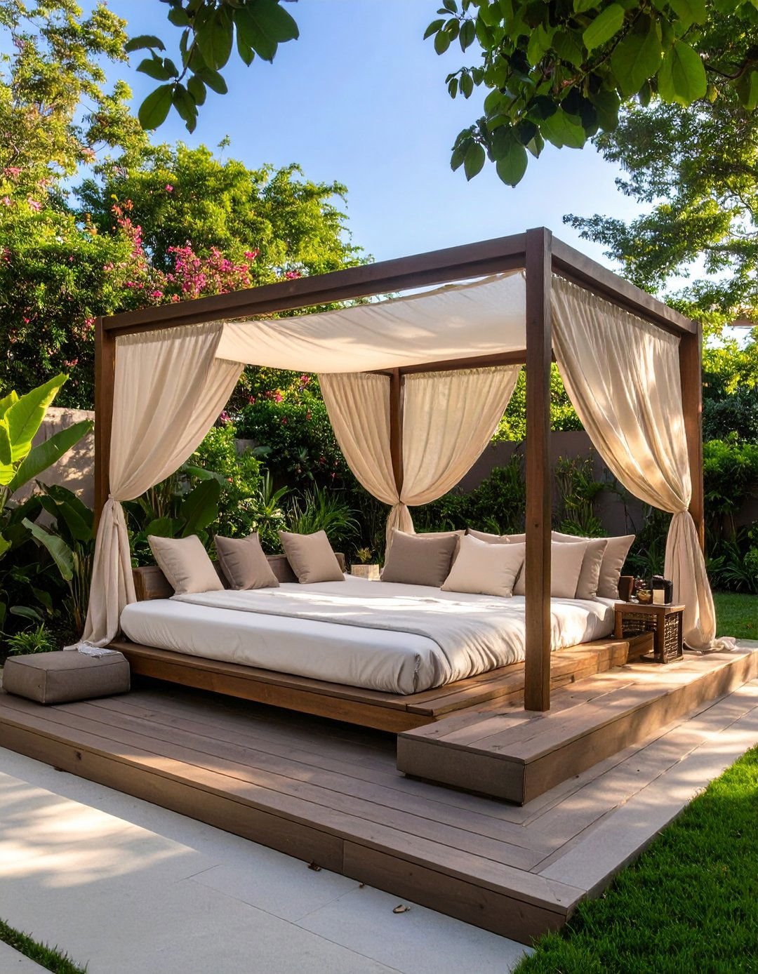 The Daybed Lounging Deck - 30 modern small backyard ideas
