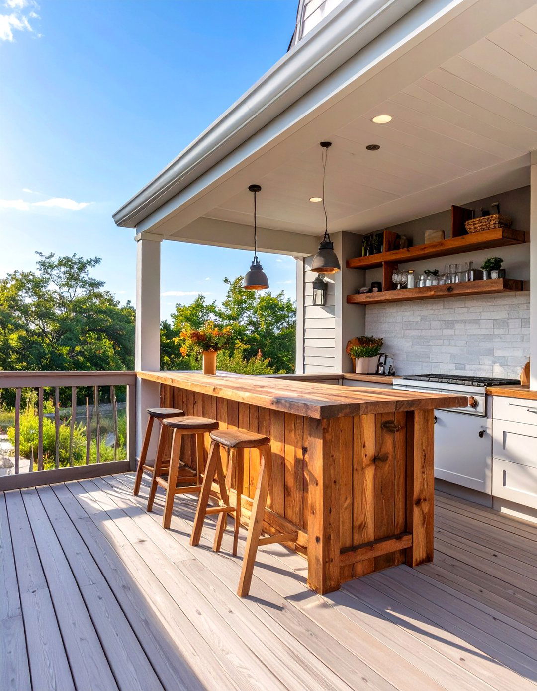The Deck Corner Bar Nook - 30 deck bar ideas
