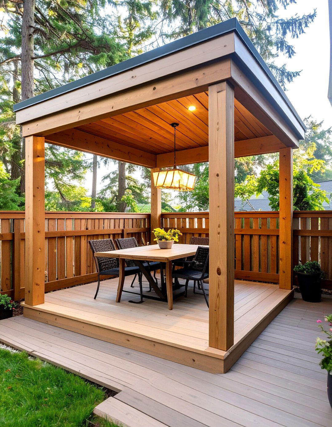 The Deck Corner Dining Gazebo - 30 gazebo on deck ideas