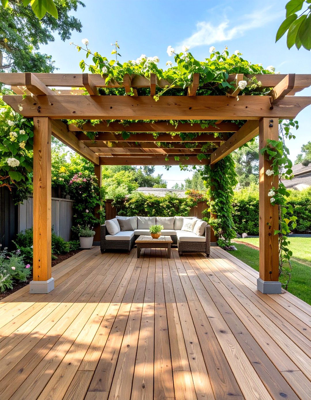 The Deck and Pergola Kit Combo - 30 cheap deck ideas