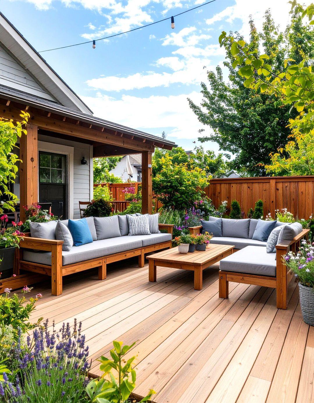 30 Creative Ground Level Deck Ideas for Outdoor Living - We Love Home Blog