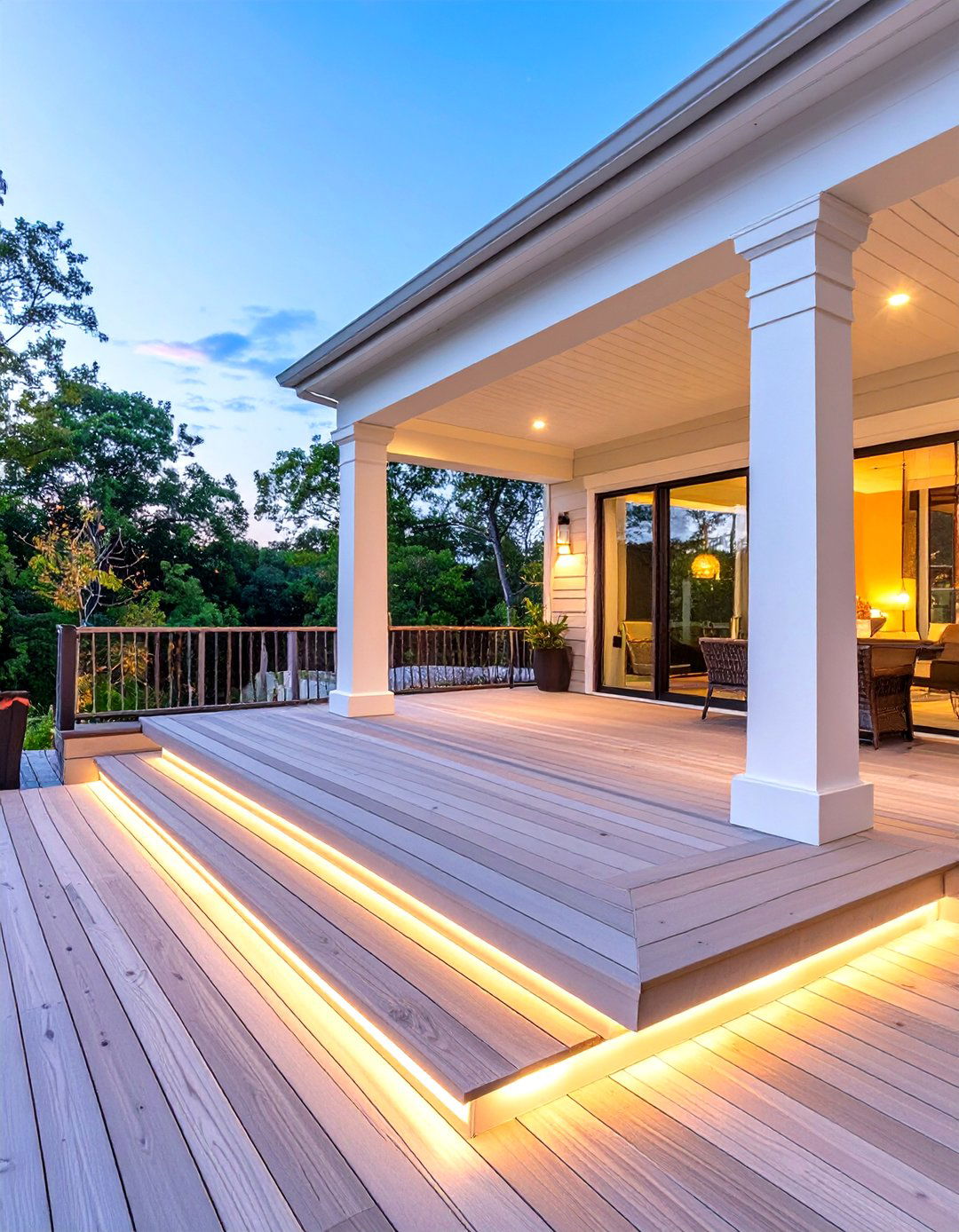 The Deck with Integrated Lighting Design - 30 free deck design software ideas