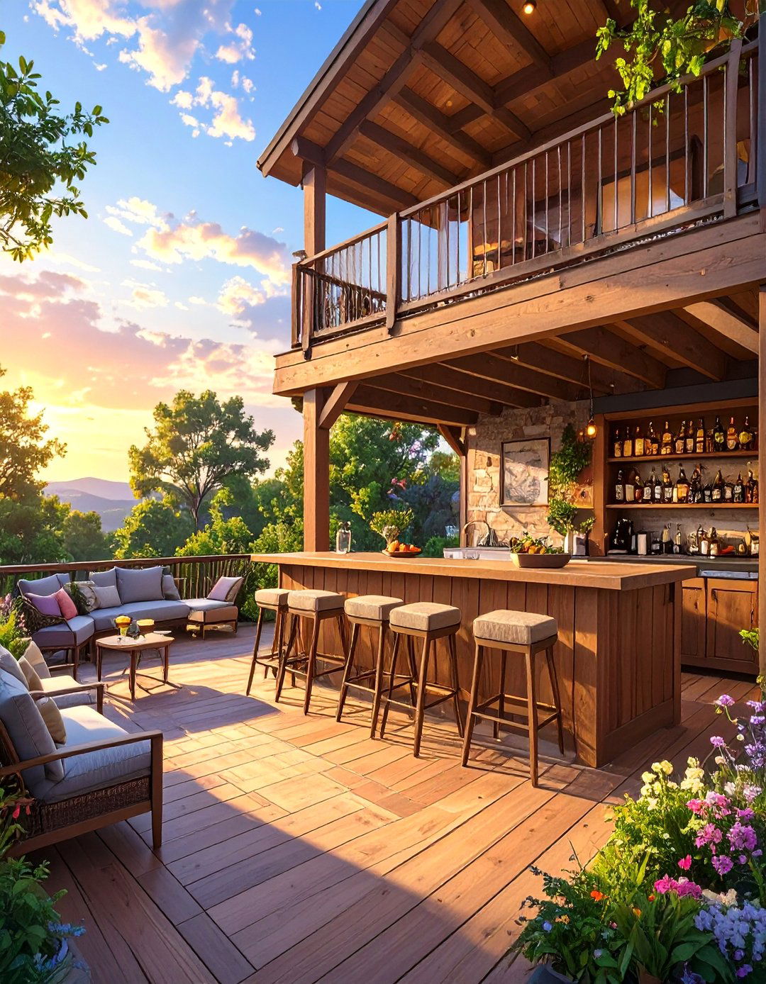 30 Best Backyard 2 Level Deck Designs for More Space - We Love Home Blog