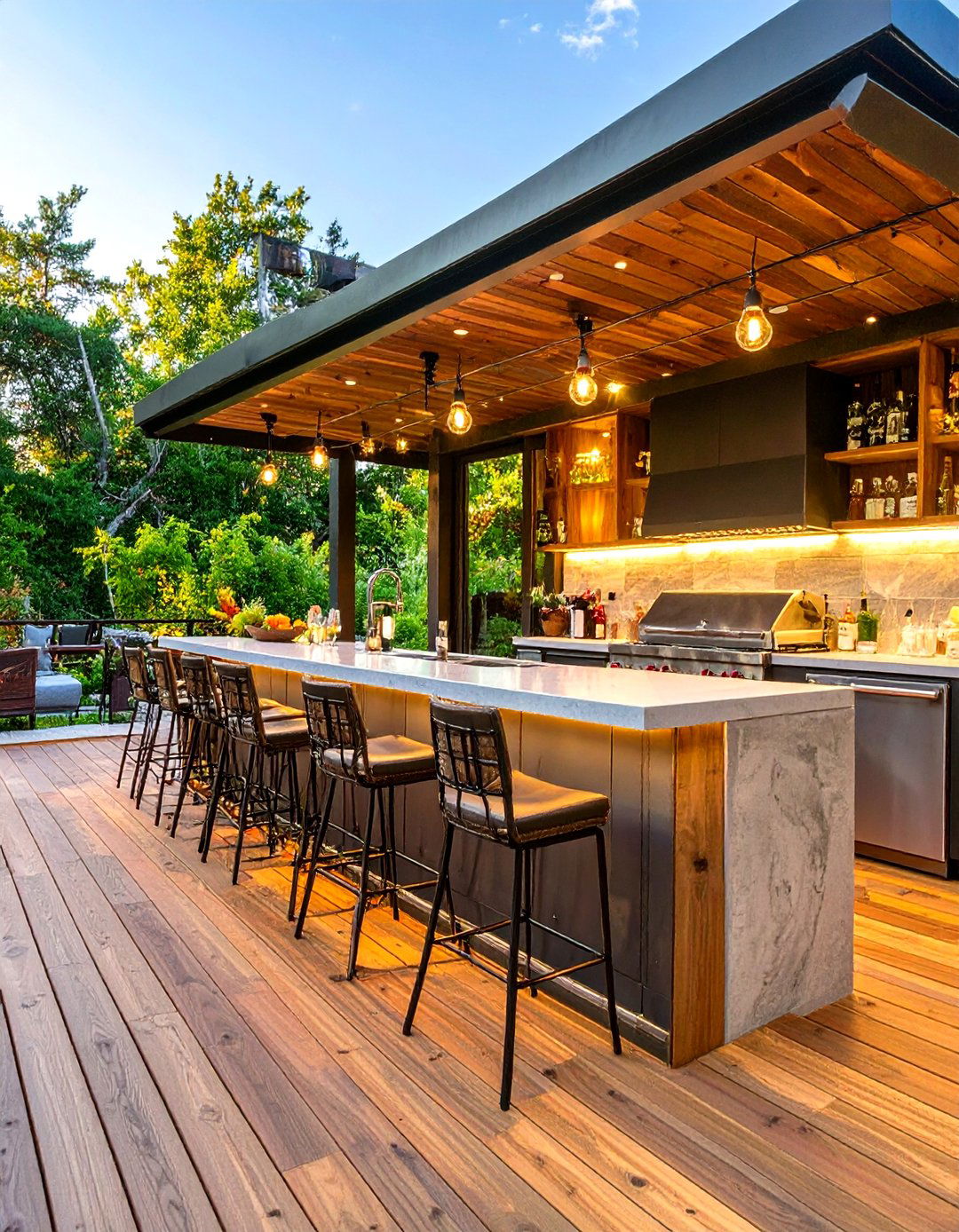 The Deck with a Built in Outdoor Bar - 30 deck design software ideas