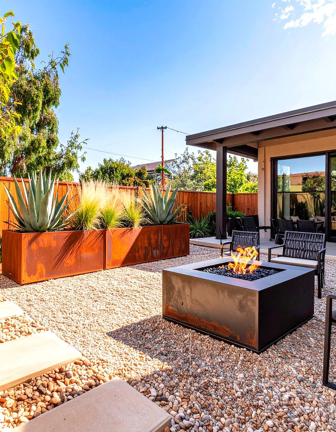 The Decomposed Granite Courtyard - 30 modern backyard ideas no grass