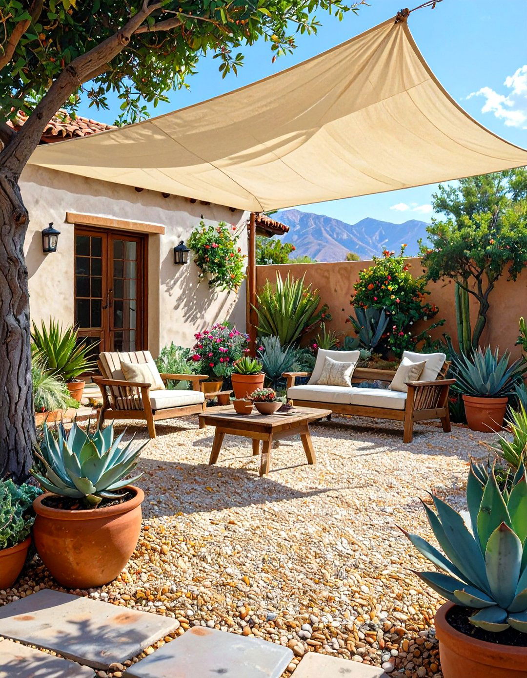 The Decomposed Granite Courtyard - 30 no grass backyard ideas