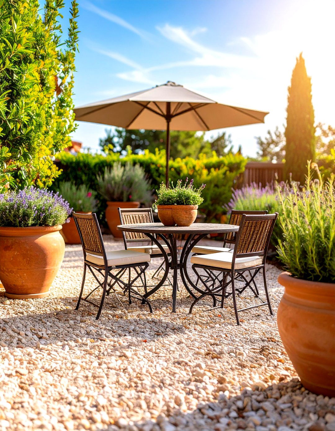 The Decomposed Granite Courtyard - 30 inexpensive landscaping ideas