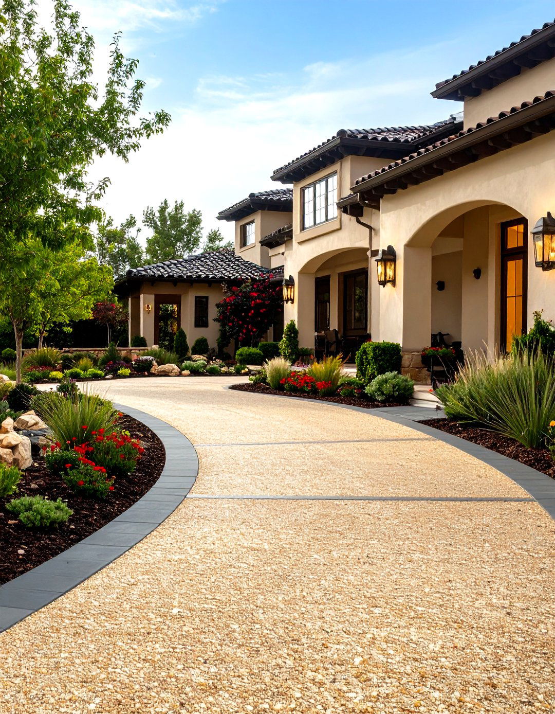 The Decomposed Granite Driveway Court - 30 driveway landscape ideas
