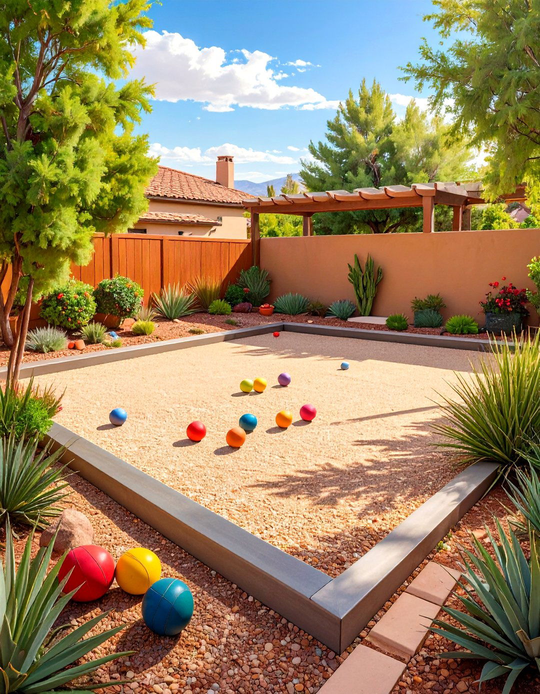 The Decomposed Granite Gaming Court - 30 arizona backyard ideas on a budget