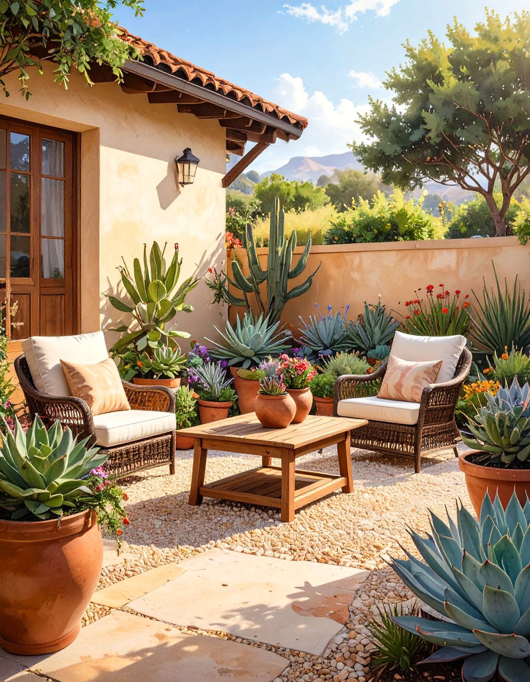 The Decomposed Granite Patio - 30 low maintenance landscaping ideas