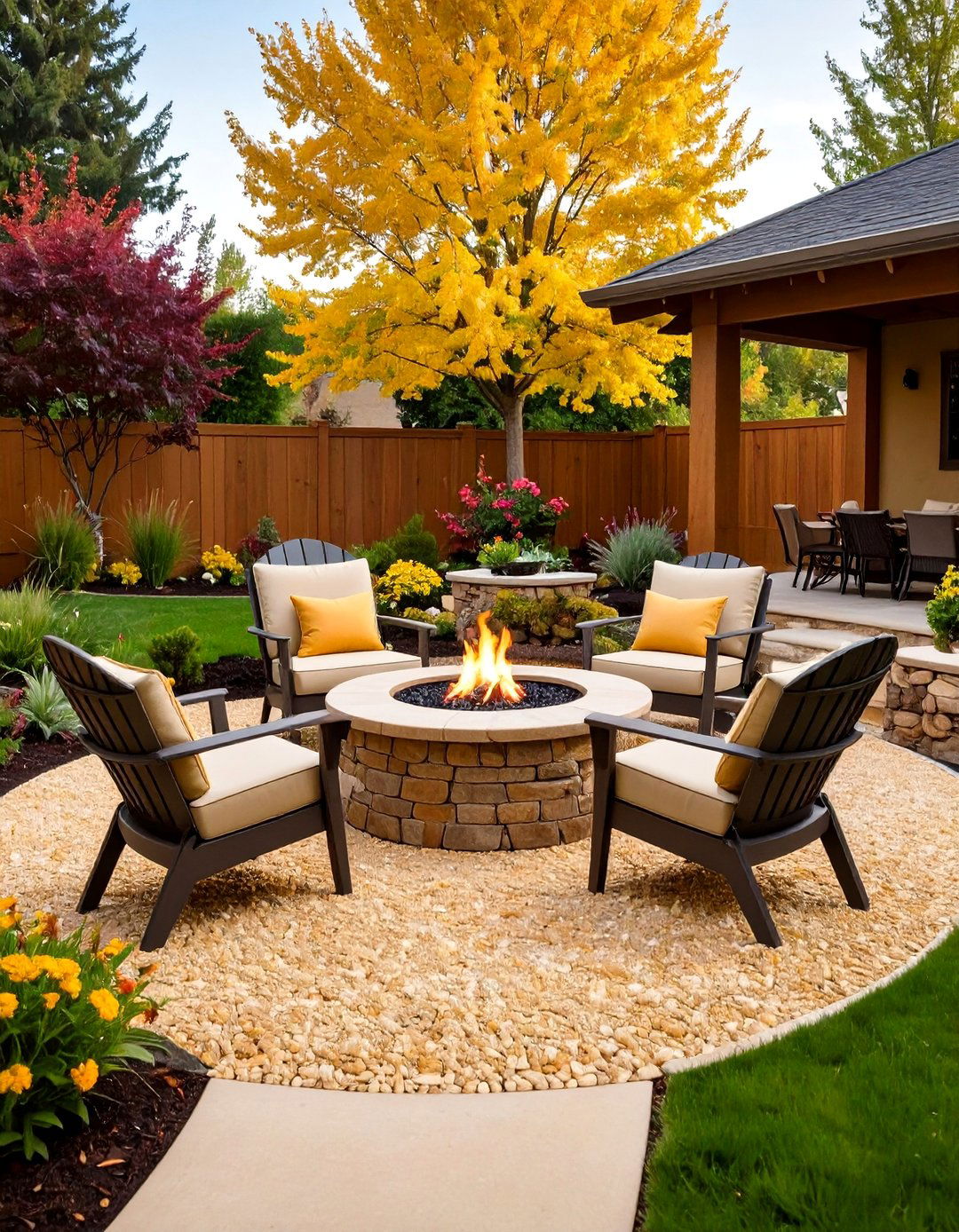 The Decomposed Granite Seating Area - 30 backyard hardscape ideas