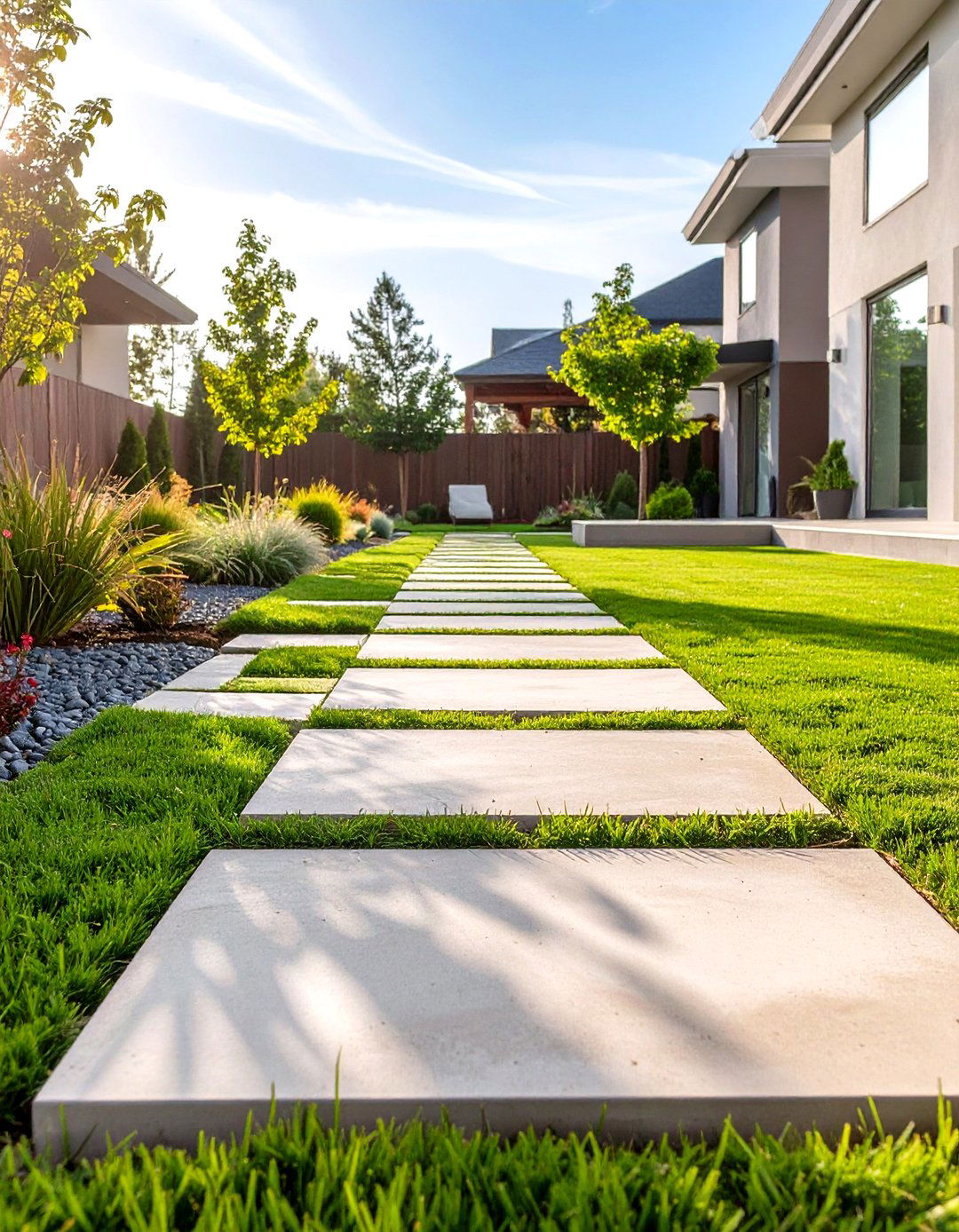 The Deconstructed Paver Pathway - 30 modern backyard ideas on a budget