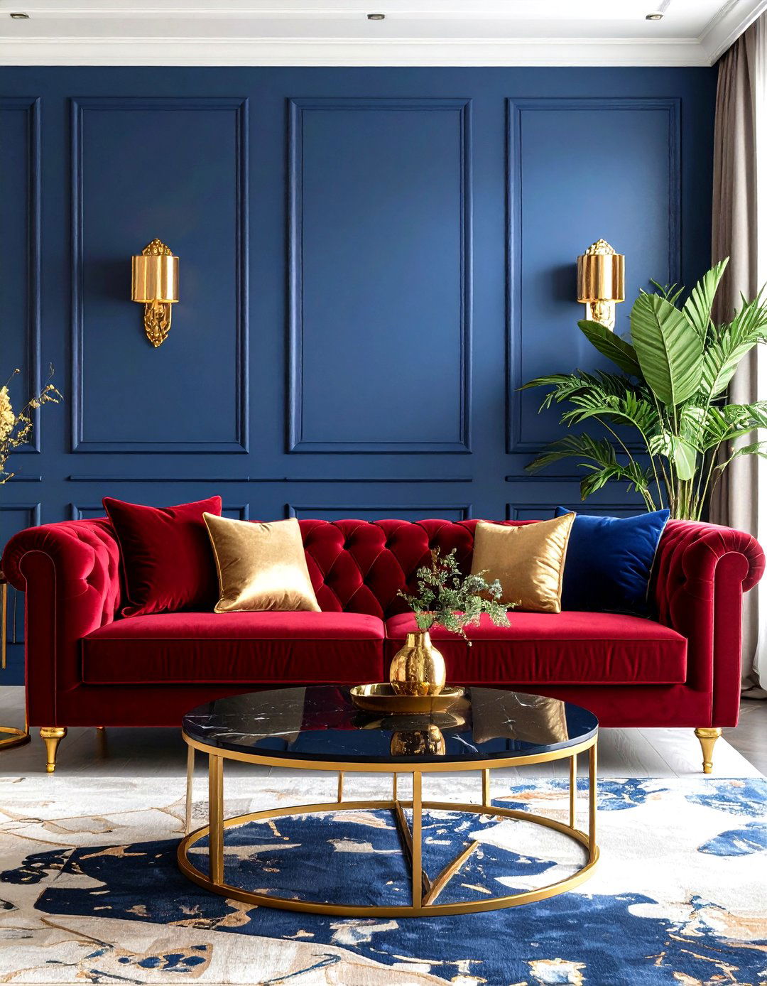 The Deep Jewel Tones Living Room - 30 living room fall decor ideas