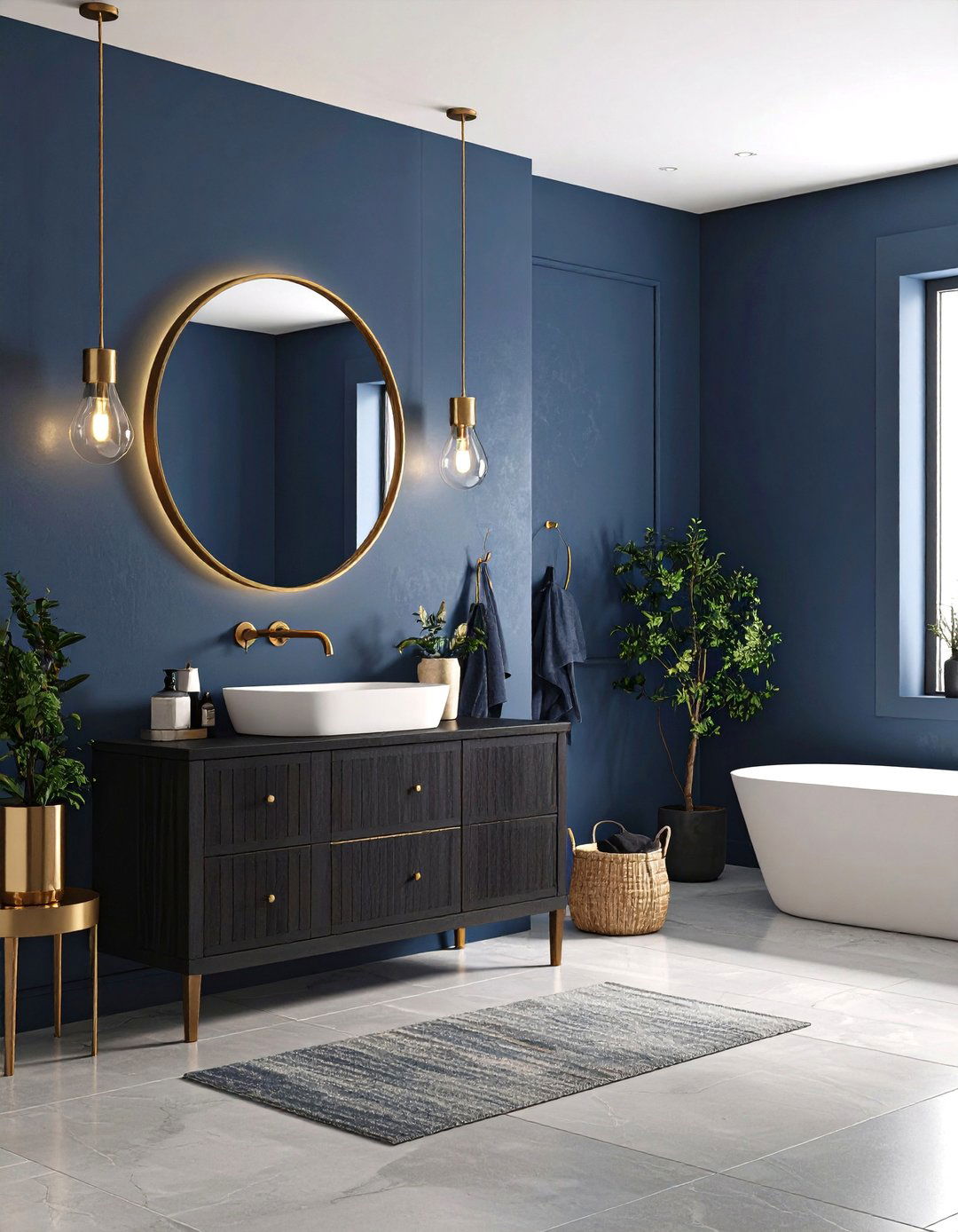 The Deep Sea Moody Bathroom - 30 ai coastal bathroom ideas
