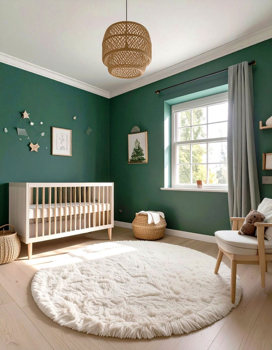 The Deep Teal Green Moody Nursery - 30 green nursery ideas