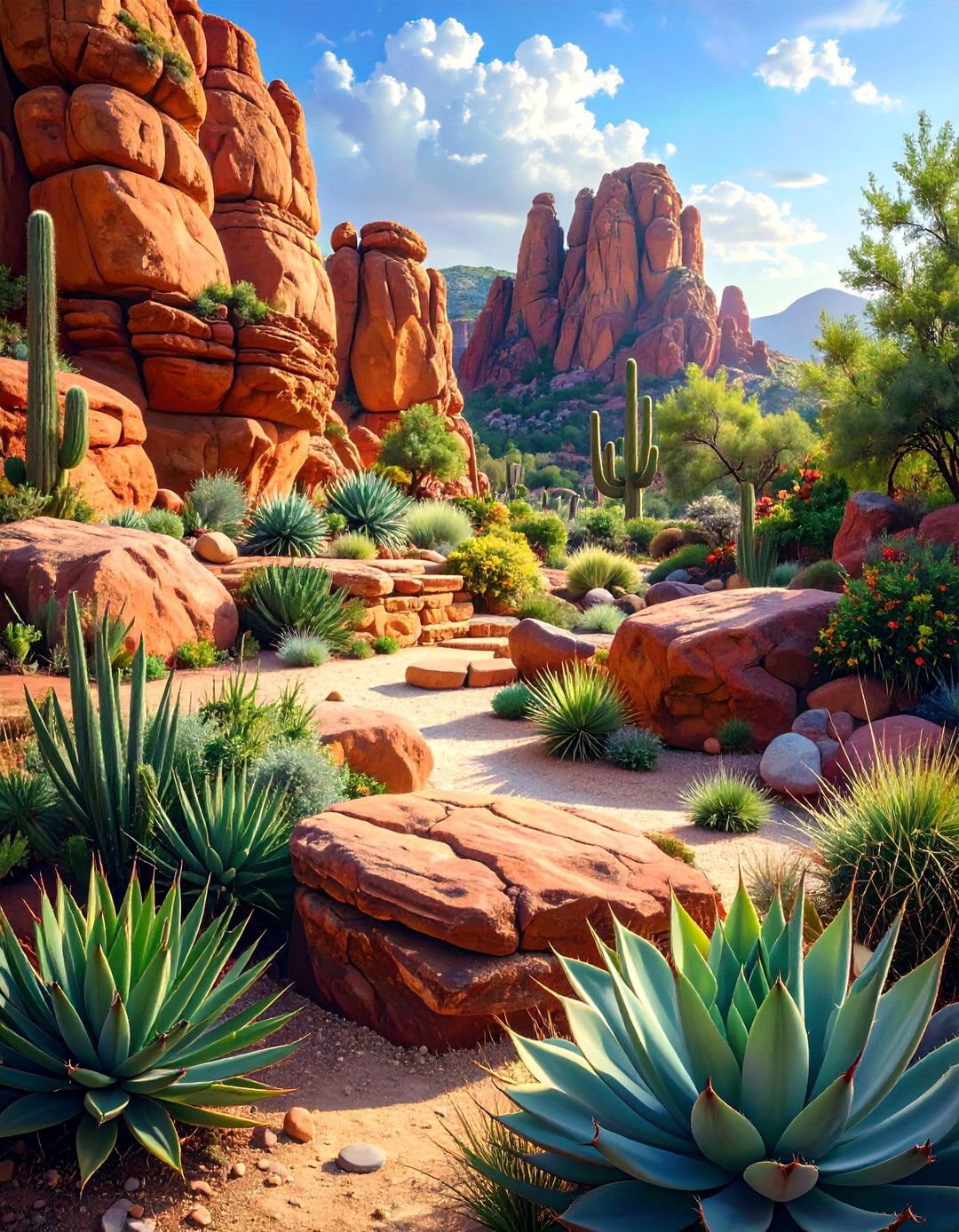 The Desert Canyon Rock Garden - 30 ai rock garden design ideas