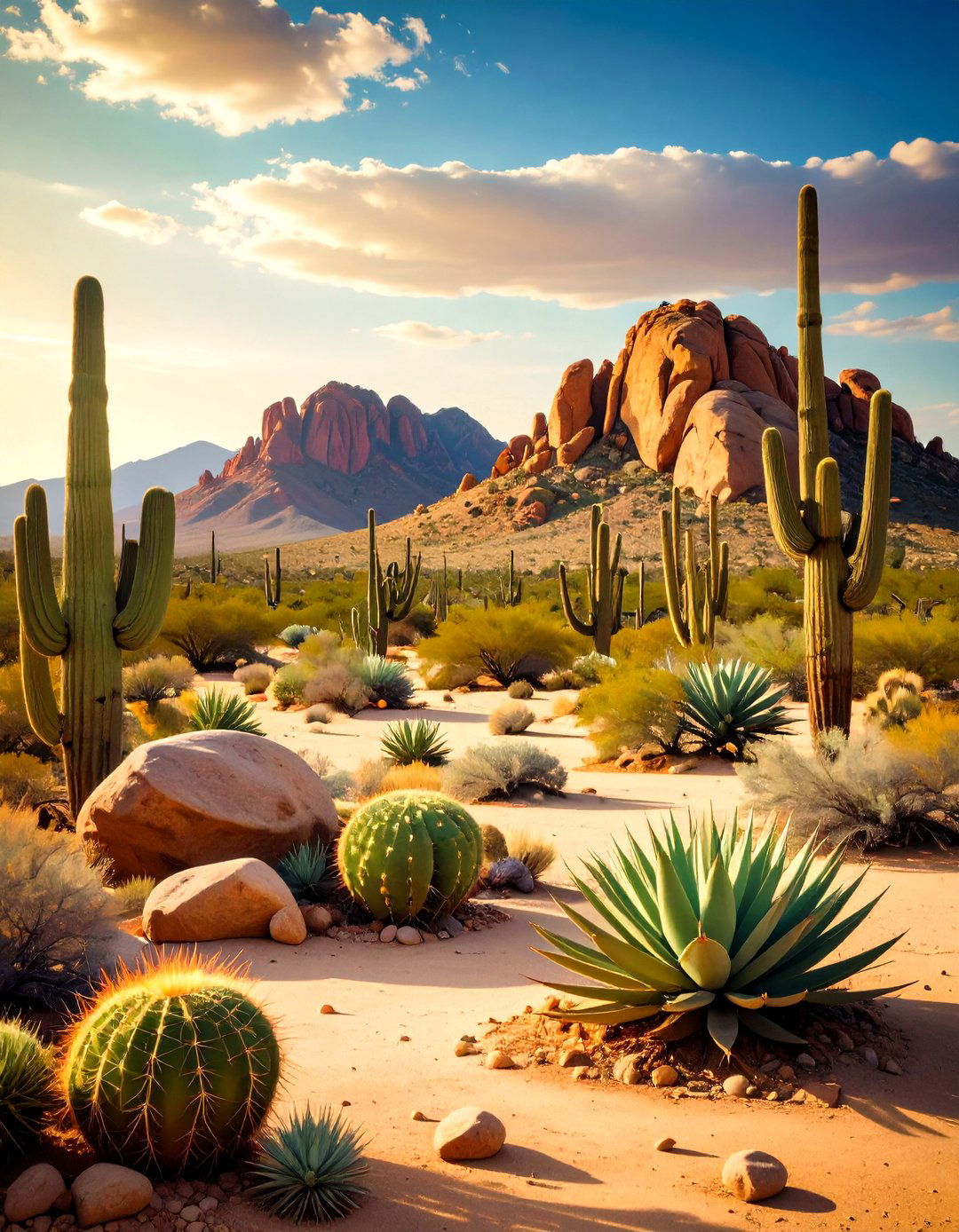 The Desert Landscape with Boulders - 30 garden ideas with rocks