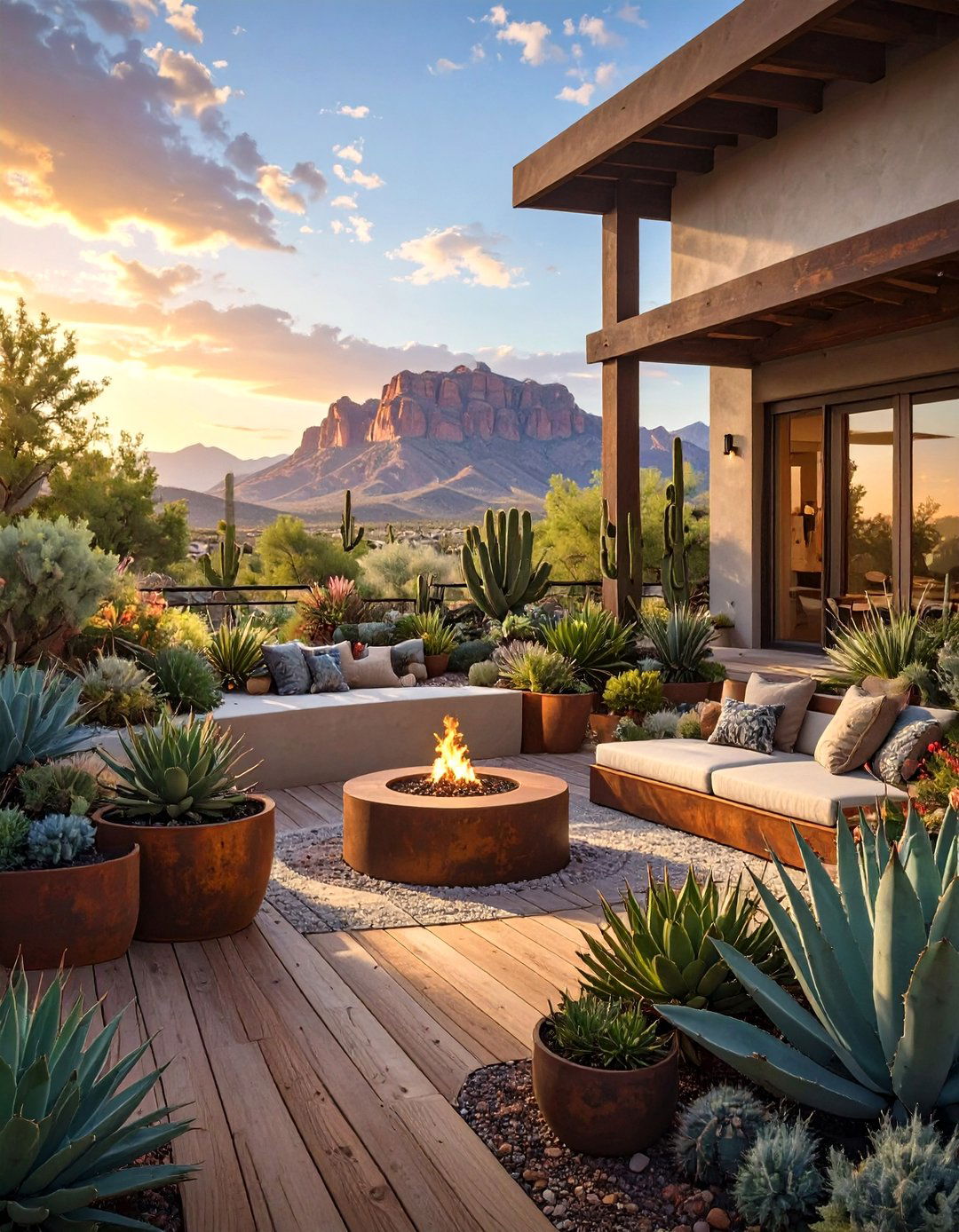 The Desert Modern Deck Garden - 30 deck garden ideas