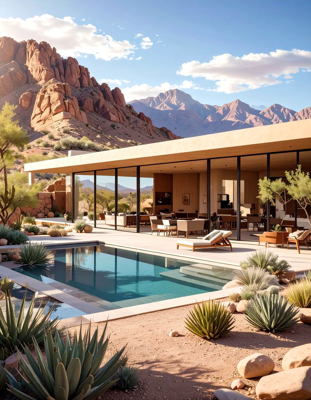 The Desert Modern Oasis Home Design - 30 online home design ideas