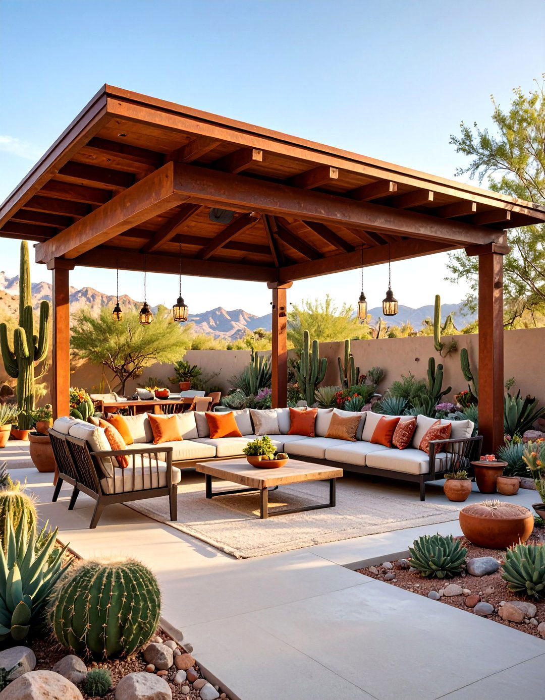 The Desert Modern Pavilion - 30 backyard covered patio ideas