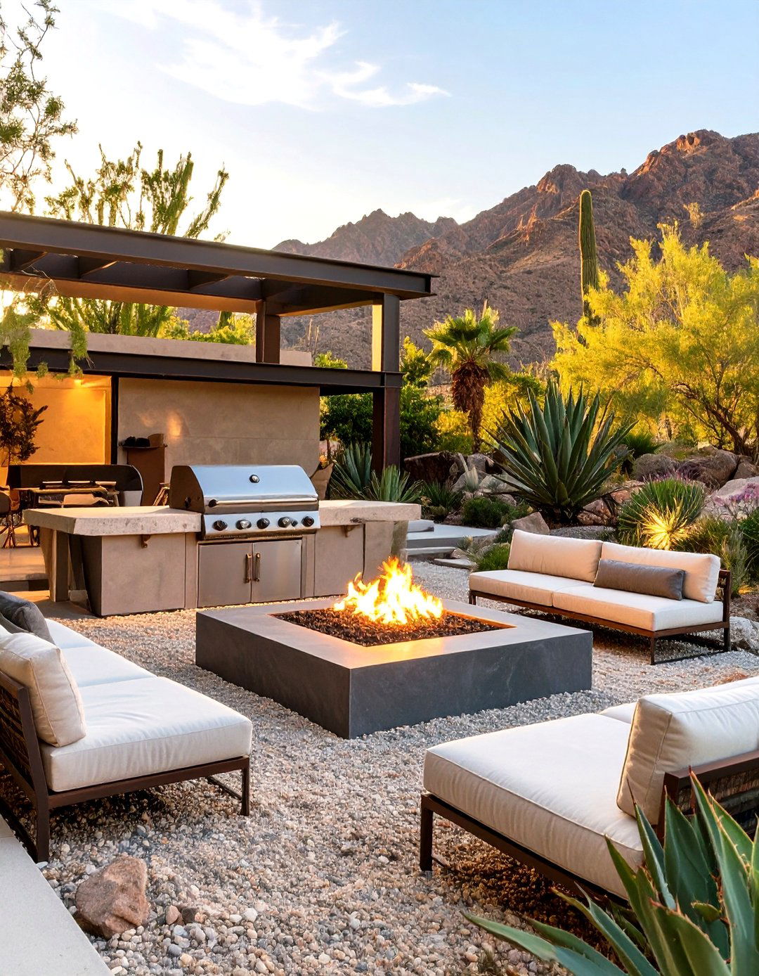 The Desert Modernism BBQ Patio - 30 bbq patio ideas