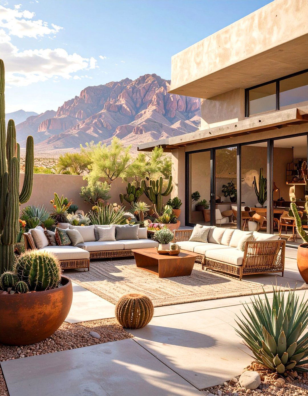 The Desert Modernism Concrete Patio - 30 modern concrete patio ideas