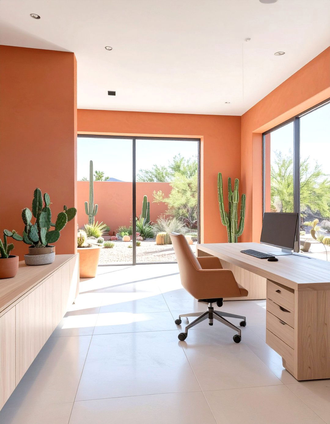 The Desert Modernism Office - 30 corporate office interior design ideas