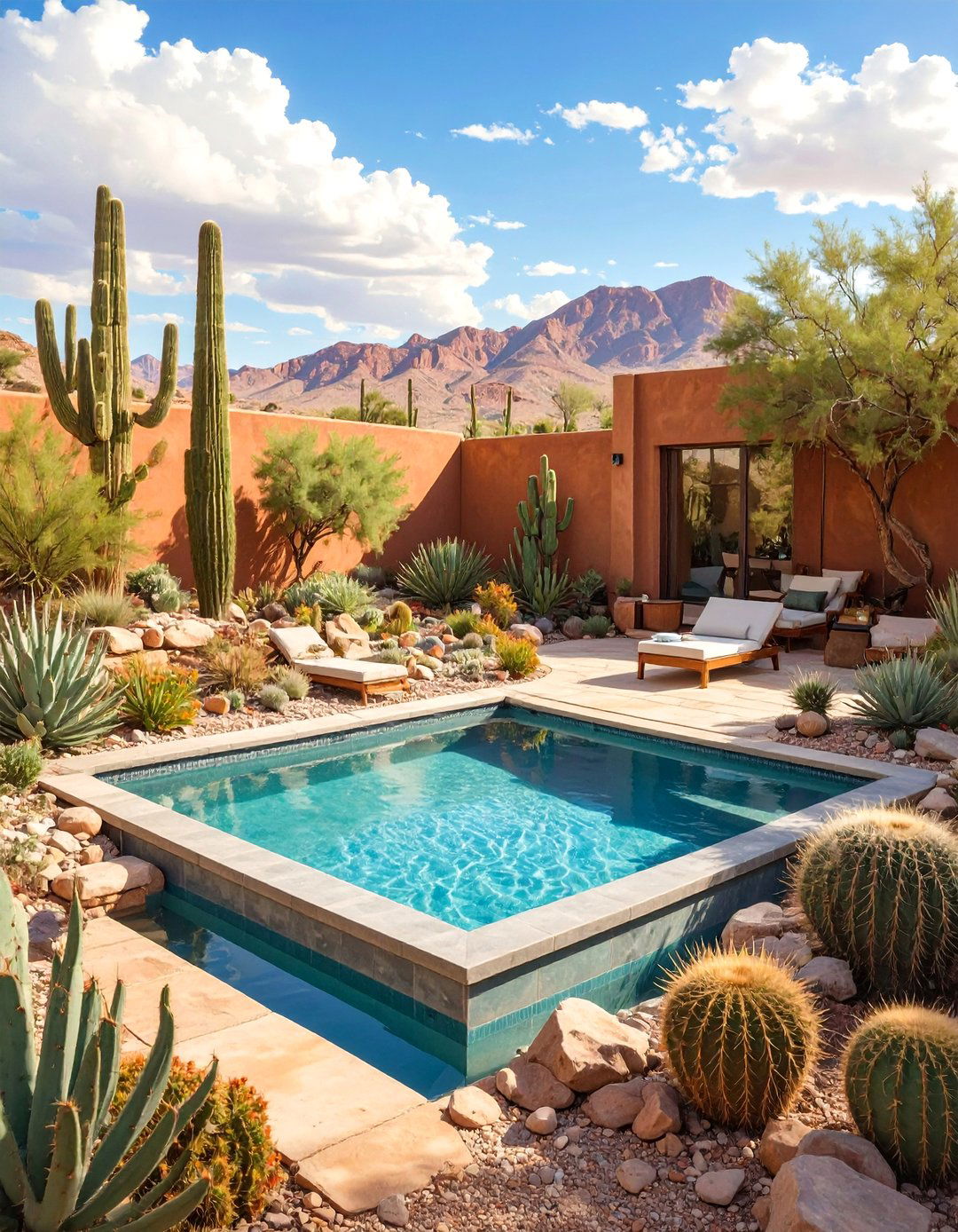 The Desert Modernism Swim Spa Landscape - 30 above ground swim spa landscaping ideas