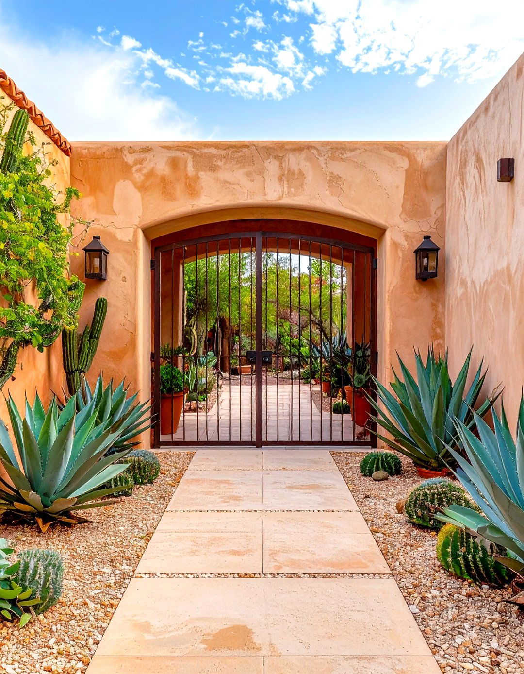 The Desert Modernist Courtyard - 30 front yard privacy ideas
