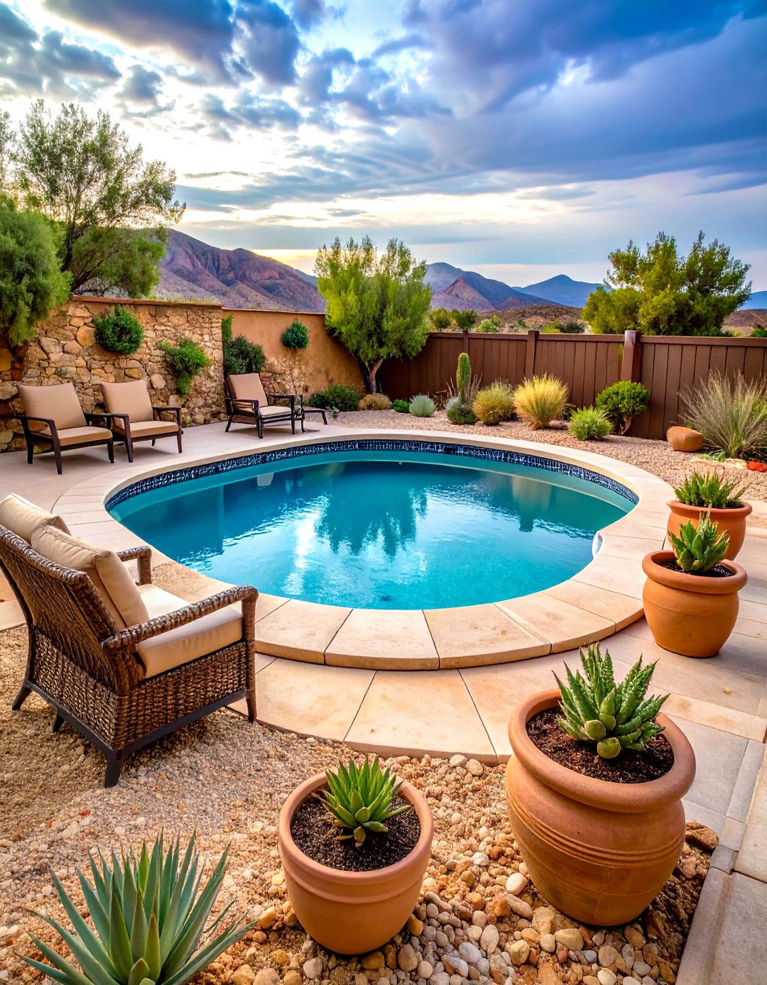 The Desert Oasis Above Ground Pool - 30 affordable backyard pool ideas on a budget