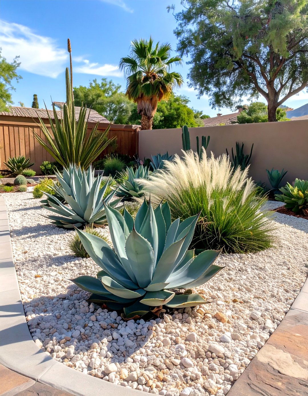 The Desert Spoon and Agave Garden - 30 arizona backyard ideas on a budget