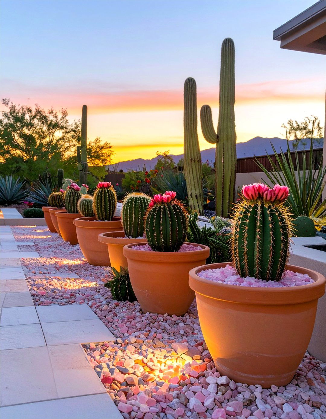 The Desert Sunset Color Palette Garden - 30 cactus garden ideas