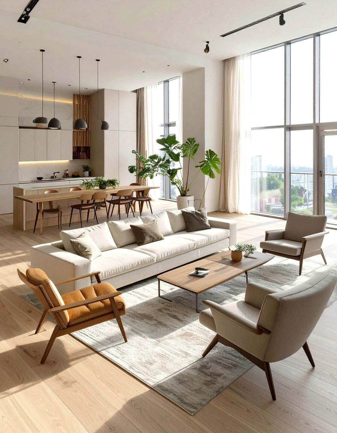 The Diagonal Axis Long Living Room - 30 long living room ideas