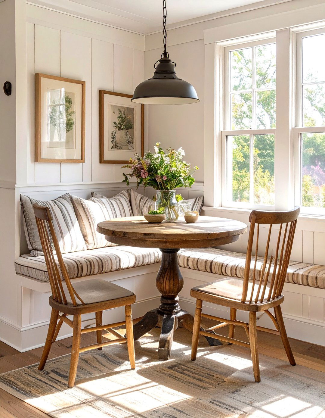 The Dining Area with a Banquette - 30 french country interior design ideas