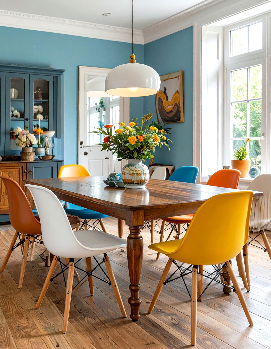 The Dining Room with Mixed Seating - 30 modern traditional interior design ideas