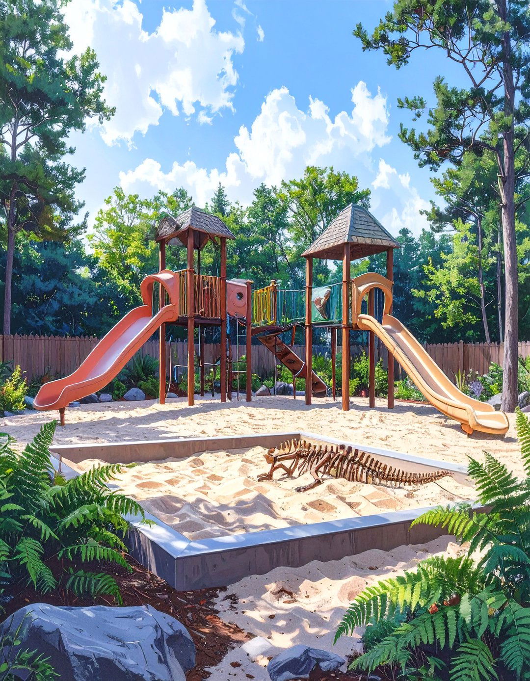 The Dinosaur Dig Site Playground - 30 backyard playground ideas