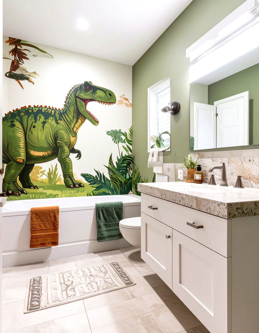 The Dinosaur Discovery Bathroom - 30 boys bathroom ideas