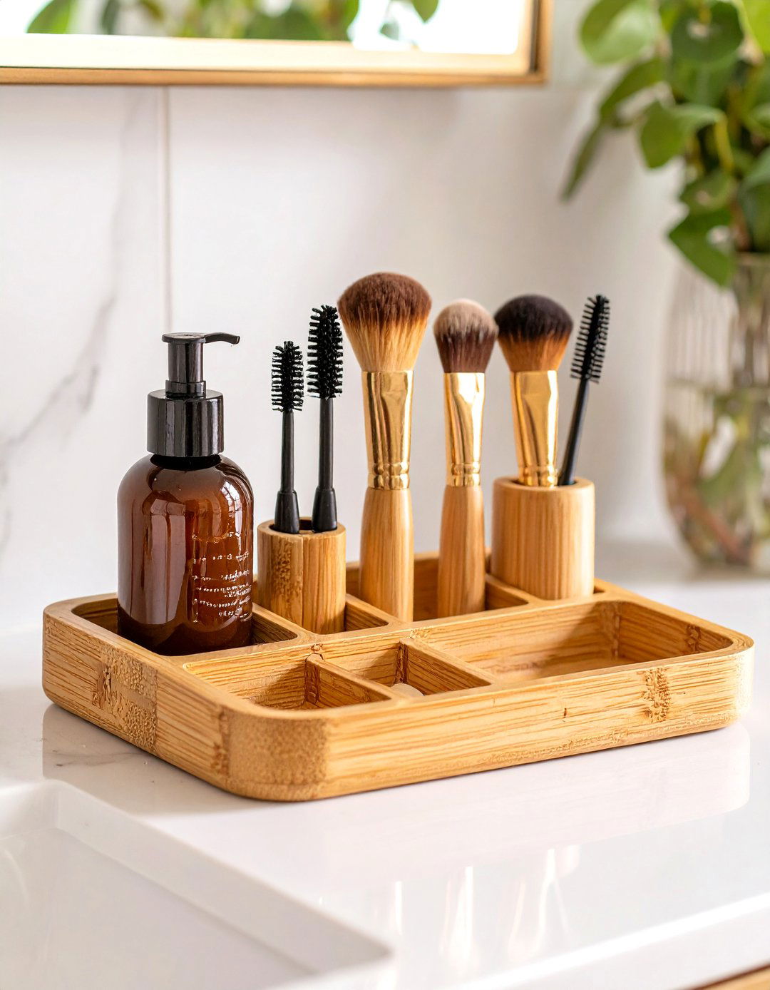 The Divided Cutlery Tray - 30 bathroom counter organization ideas