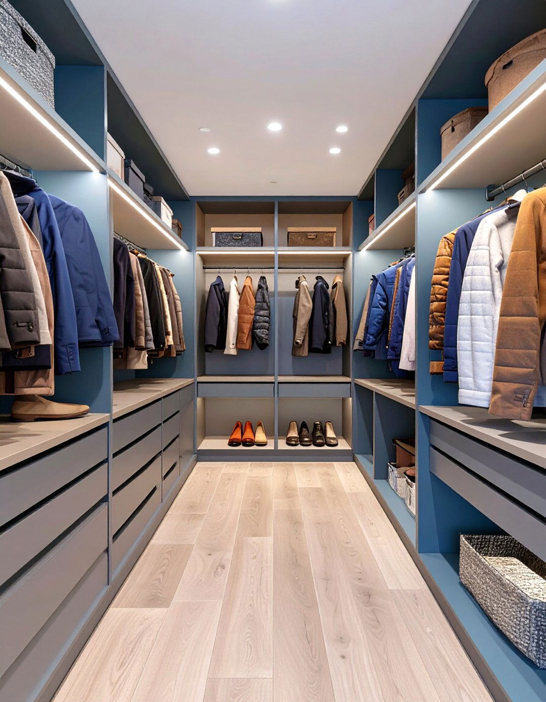 The Divided His and Hers Closet - 30 coat closet organization ideas