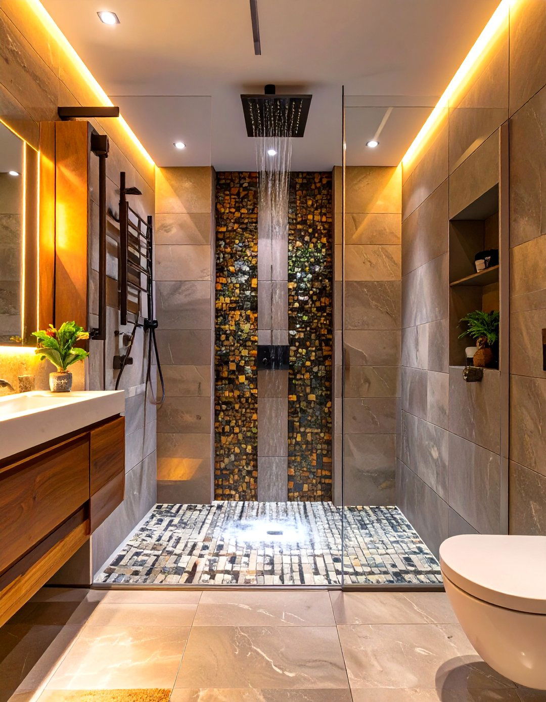 The Doorless Walk In Shower Design - 30 bathroom shower designs