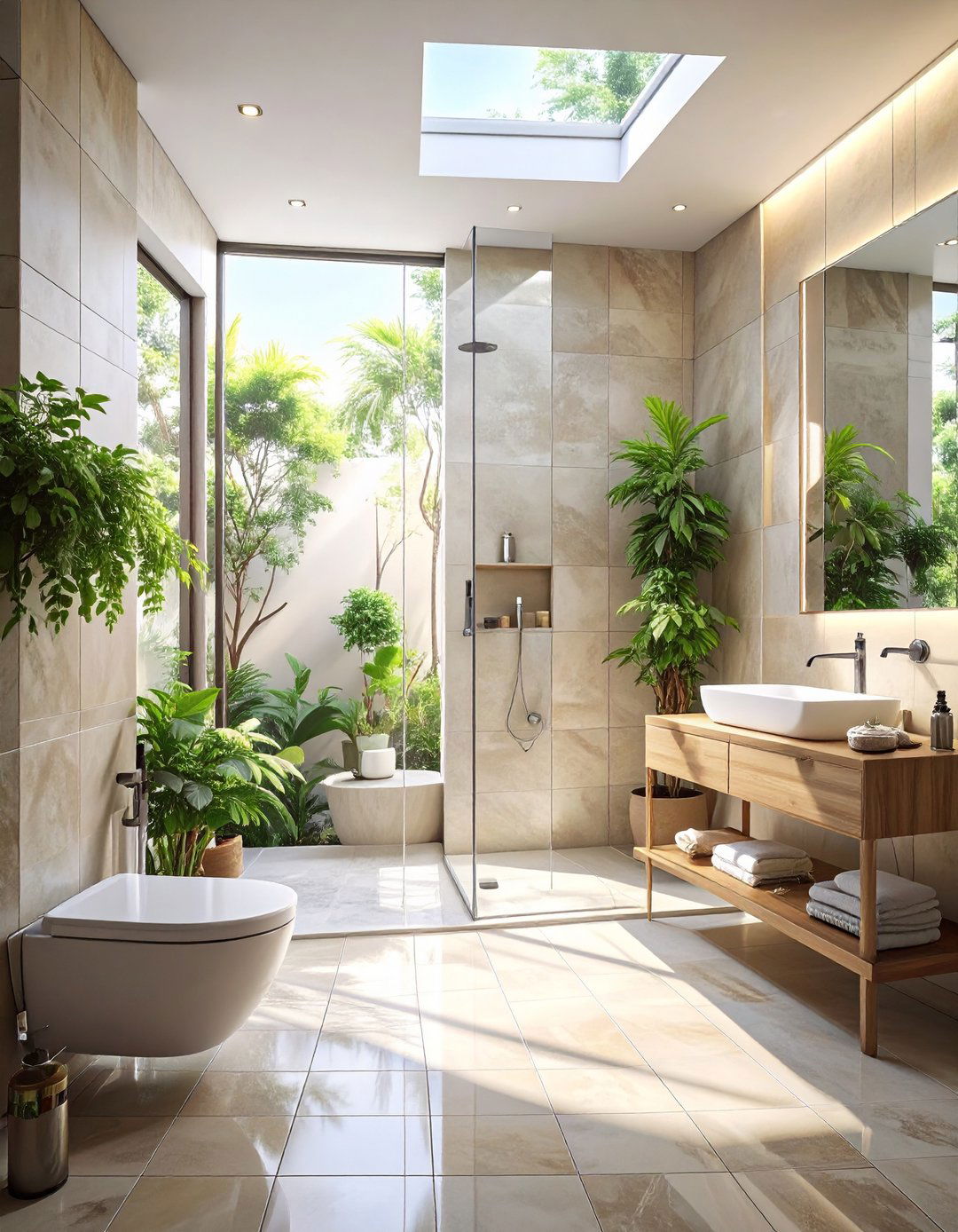 The Doorless Wet Room Concept - 30 modern small bathroom walk in shower ideas