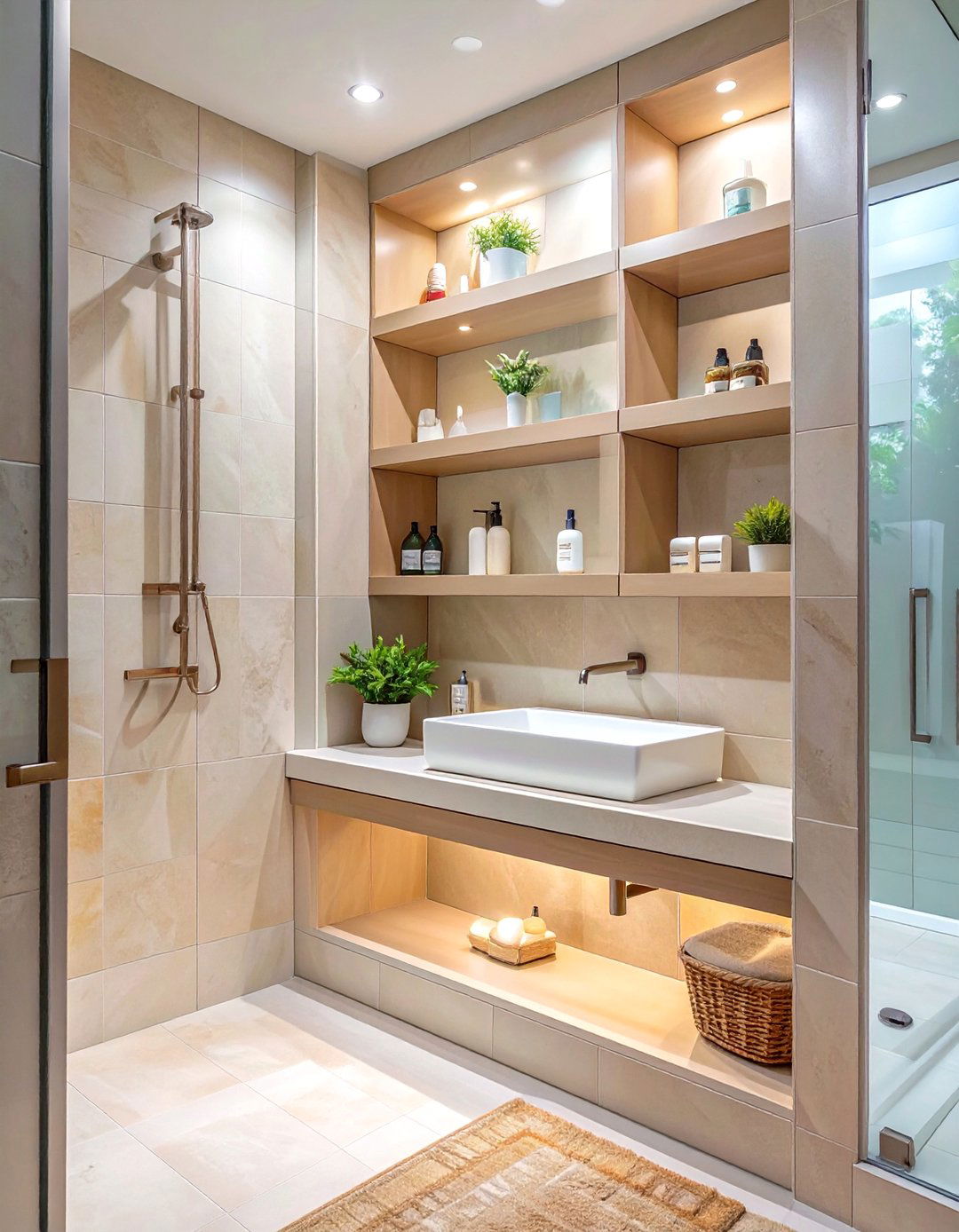The Double Decker Bathroom Niche - 30 bathroom niche ideas
