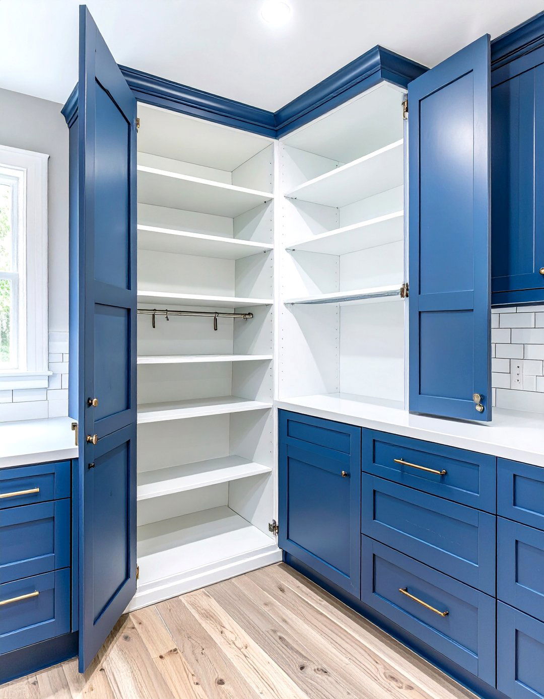 The Double Door Corner Pantry - 30 corner pantry ideas