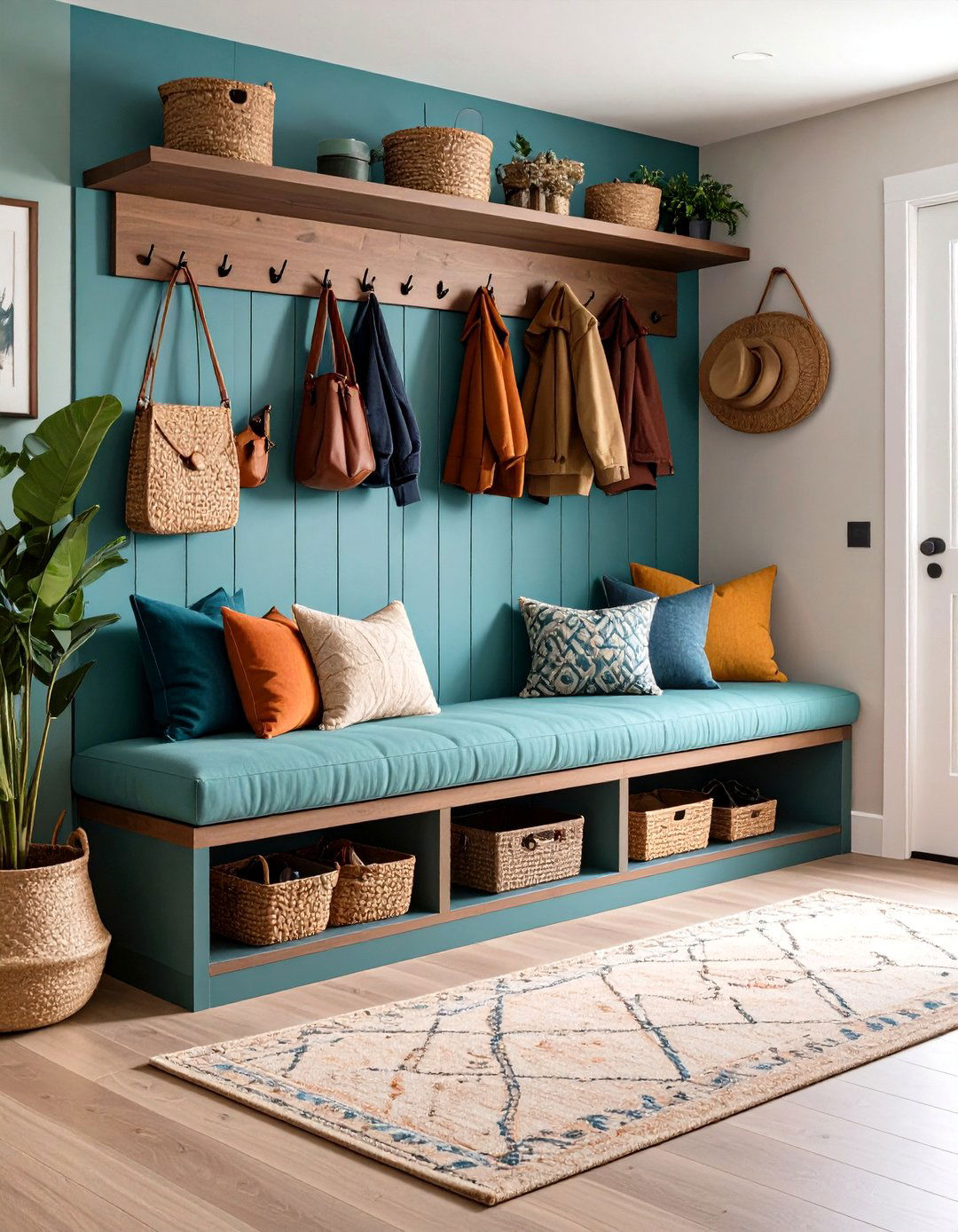 The Double Duty Bench and Storage - 30 entry closet ideas