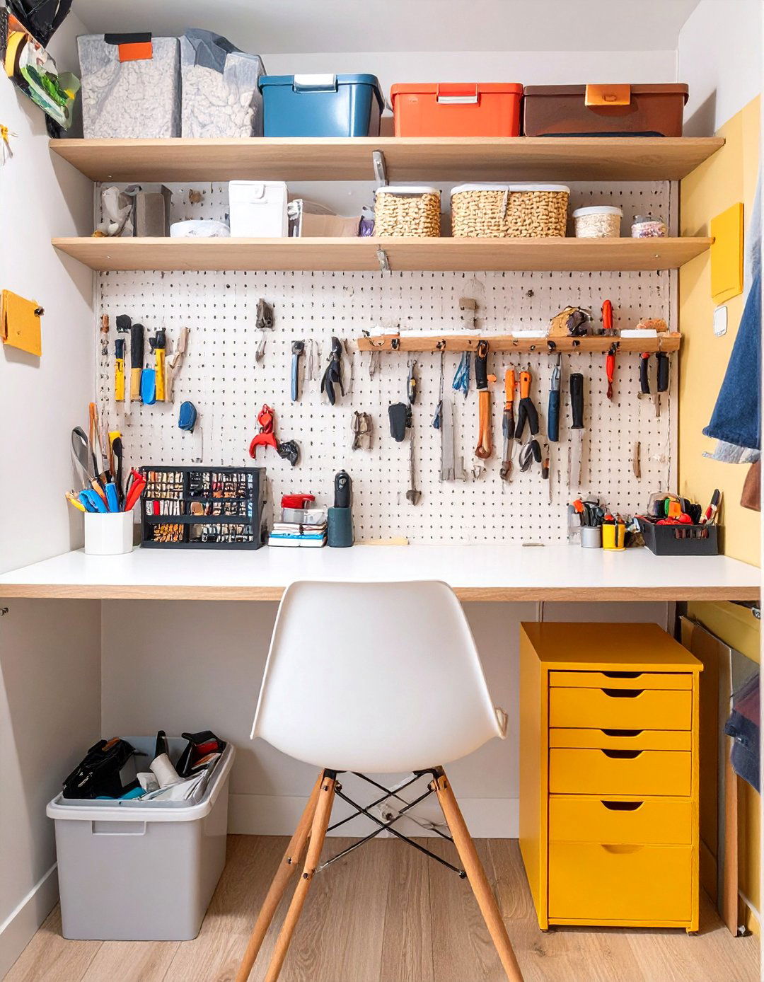 The Double Duty Crafting Station - 30 closet desk ideas